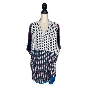 ALYSI Mutlicolor Geo Print Shift Dress      Size: L